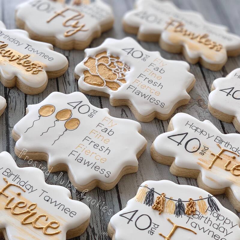 Frosted Jules Custom Sugar Cookies - Welcome